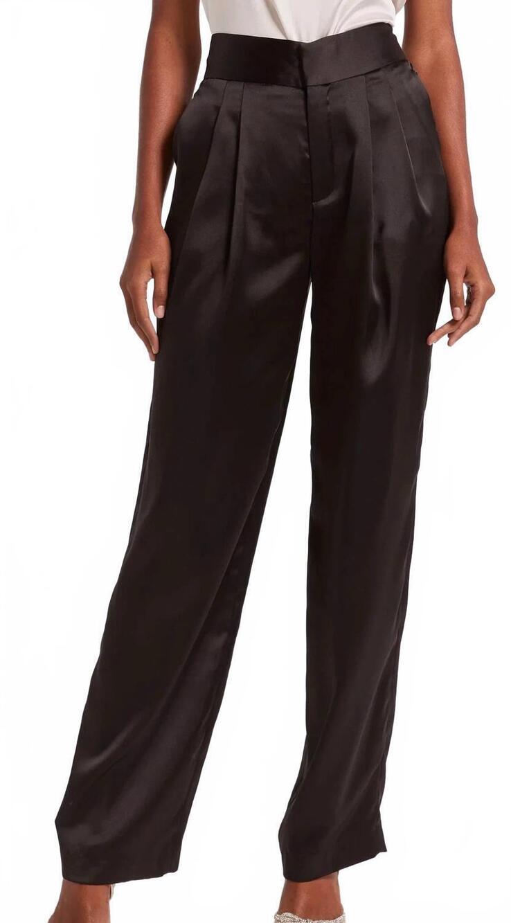 NEW GENERATION LOVE keaton satin pants in black